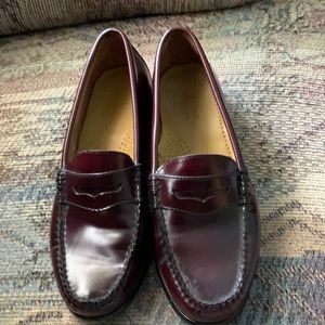 Bass Weejuns Burgundy Penny Loafers Size 7